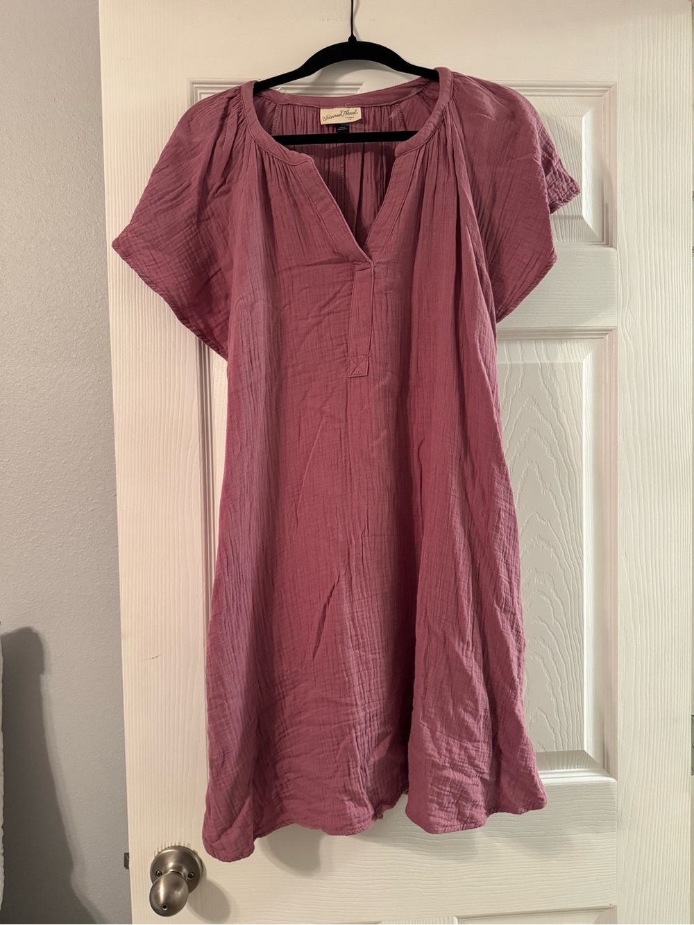 Universal Thread Mauve Short Sleeve Gauze Mini Dress